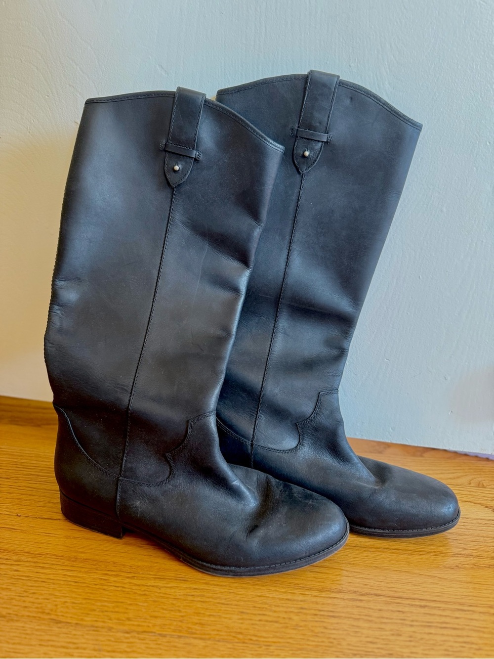 Vintage Frye Black Leather Women's Boots
